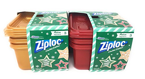 Ziploc Limited Edition Christmas Containers (Red/Gold)