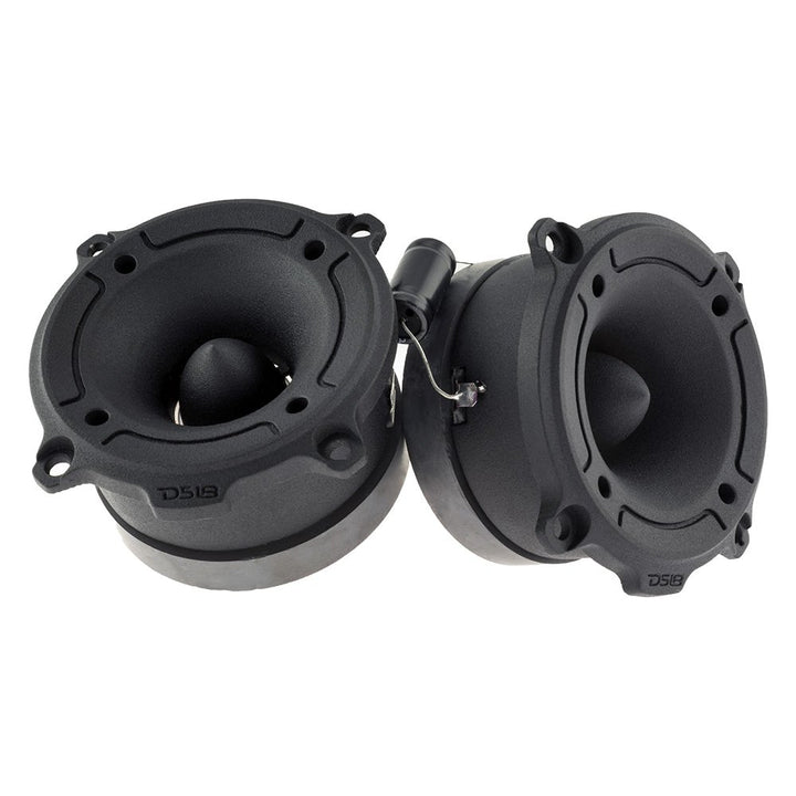 DS18 PRO-TW120B Super Tweeter in Black - 1", Aluminum Frame and Diaphragm, 300W Max, 200W RMS, 4 Ohms, Built In Crossover - PRO Tweeters Are the Best in the Pro Audio and Voceteo Market (Pair)