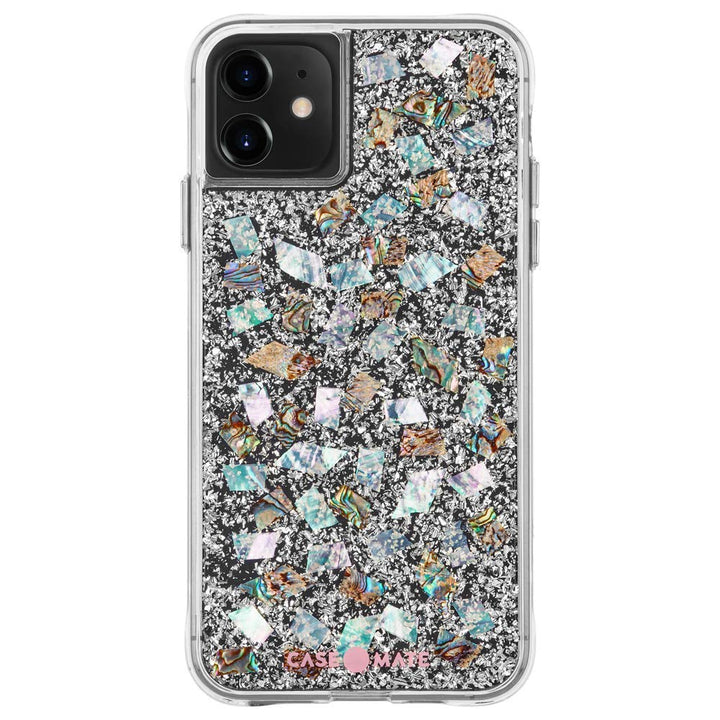 Case-Mate - KARAT - Case for iPhone 11 - Real Mother of Pearl & Silver Elements - 6.1 inch - Mother of Pearl