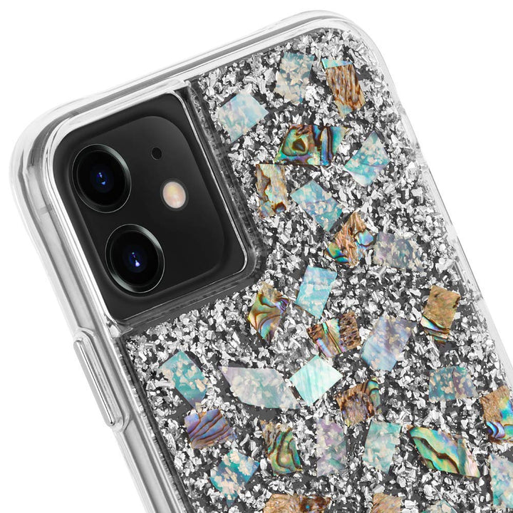 Case-Mate - KARAT - Case for iPhone 11 - Real Mother of Pearl & Silver Elements - 6.1 inch - Mother of Pearl