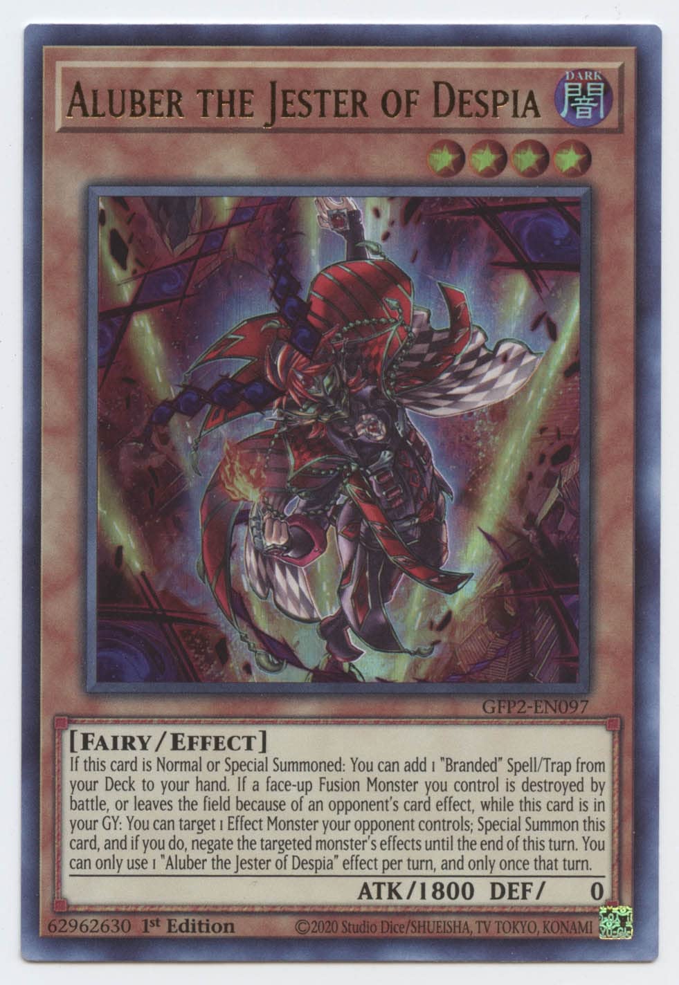 Aluber The Jester of Despia - GFP2-EN097 - Ultra Rare - 1st Edition