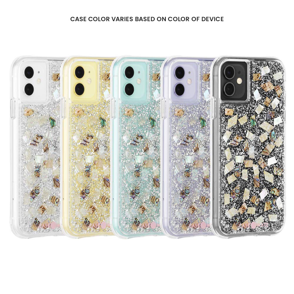 Case-Mate - KARAT - Case for iPhone 11 - Real Mother of Pearl & Silver Elements - 6.1 inch - Mother of Pearl