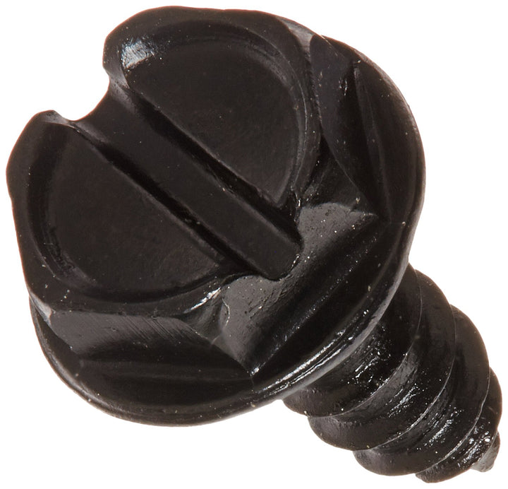 Small Parts 0606ABSWB Steel Sheet Metal Screw, Black Oxide Finish, Hex Washer Head, Slotted Drive, Type AB, #6-20 Thread Size, 3/8" Length (Pack of 100)