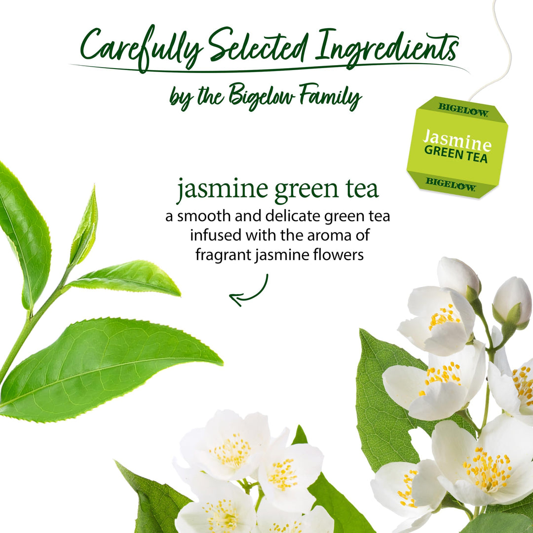 Bigelow Tea Jasmine Green Tea, Caffeinated, 20 Count (Pack of 6), 120 Total Tea Bags