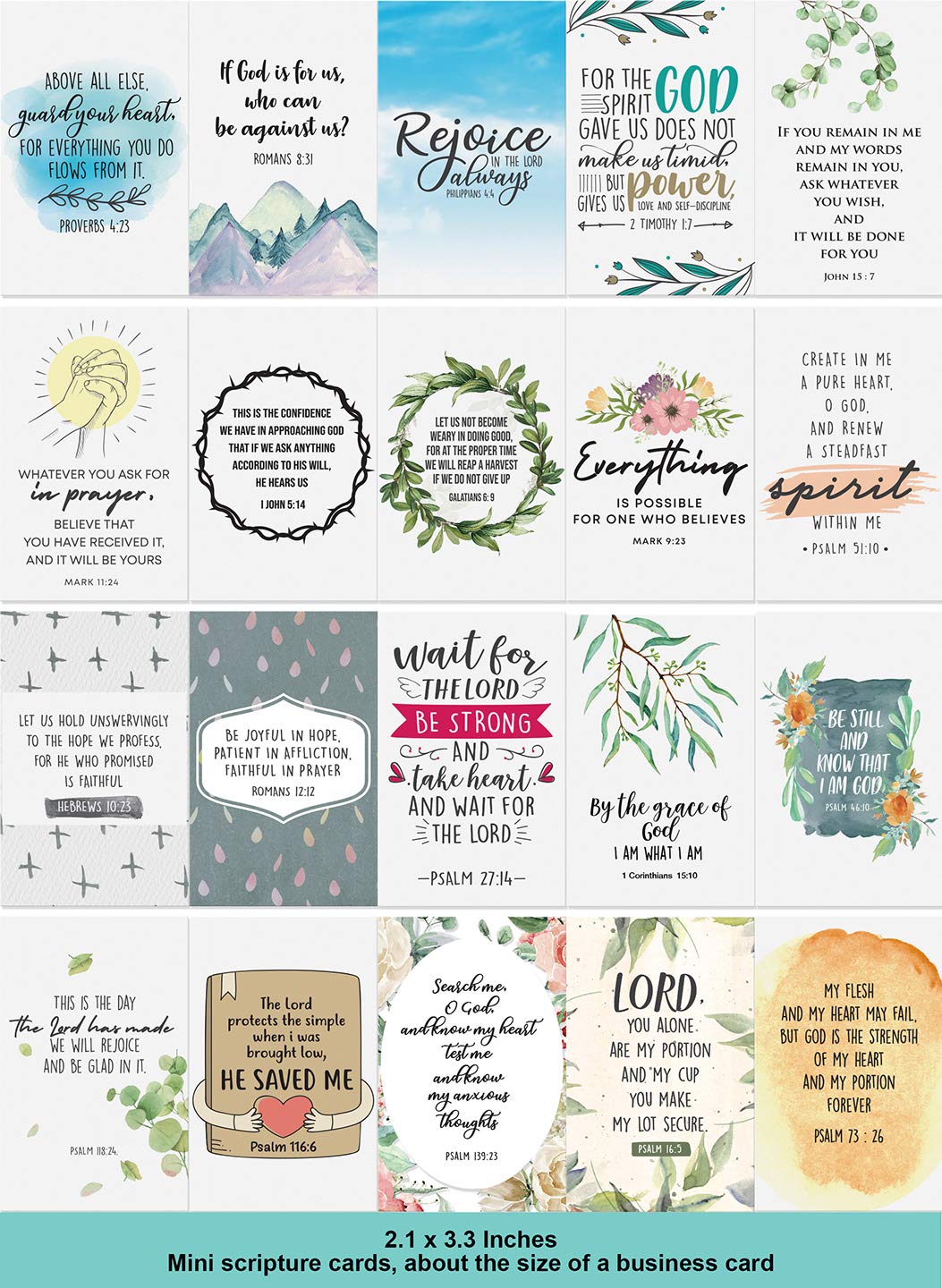 Dessie Prayer Cards - 60 Mini Scripture Cards with Assorted Bible Verses. Perfect for Women’s Bible Studies, Daily Devotional for Women and Inspirational Christian Gift for Women