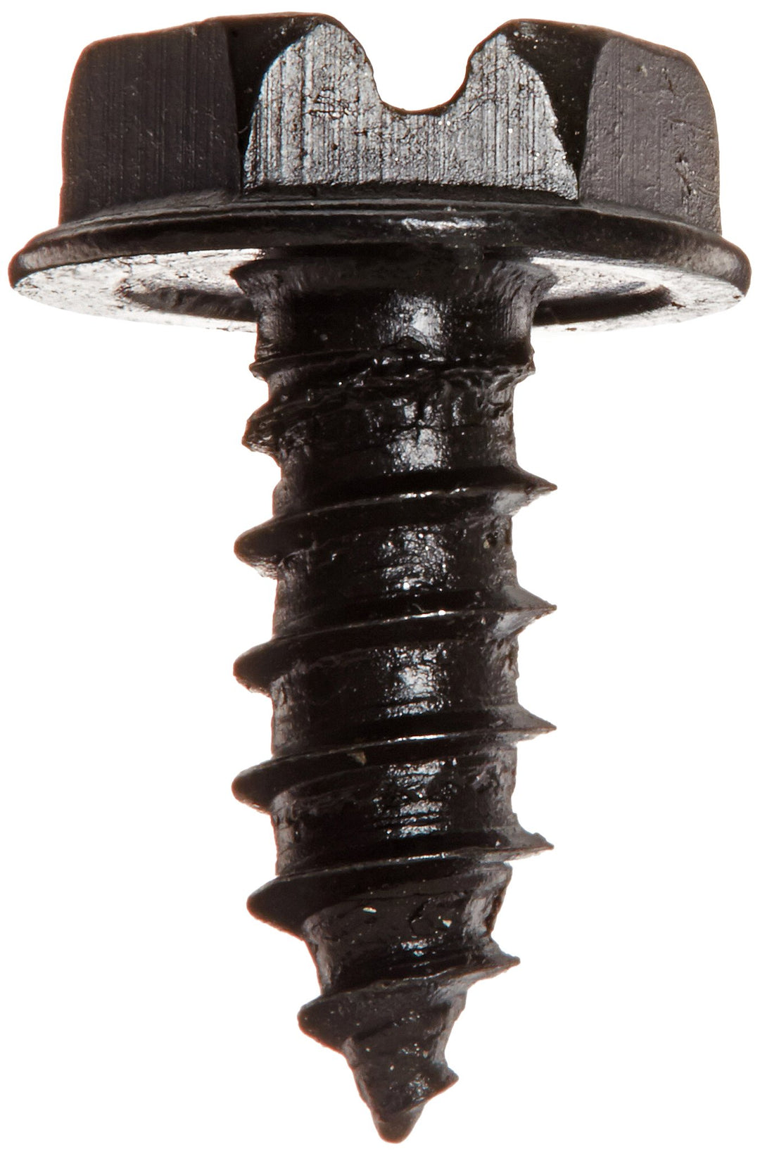 Small Parts 0606ABSWB Steel Sheet Metal Screw, Black Oxide Finish, Hex Washer Head, Slotted Drive, Type AB, #6-20 Thread Size, 3/8" Length (Pack of 100)