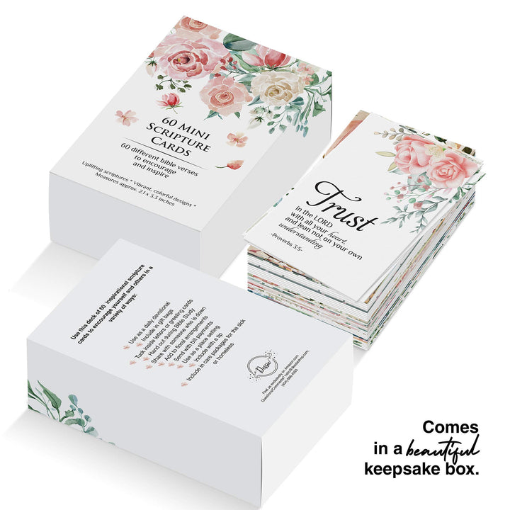 Dessie Prayer Cards - 60 Mini Scripture Cards with Assorted Bible Verses. Perfect for Women’s Bible Studies, Daily Devotional for Women and Inspirational Christian Gift for Women