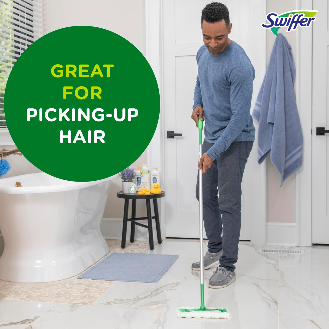 Swiffer Sweeper Dry Mop Refills for Floor Mopping and Cleaning, All Purpose Floor Cleaning Product, Unscented, 52 Count (Packaging May Vary)