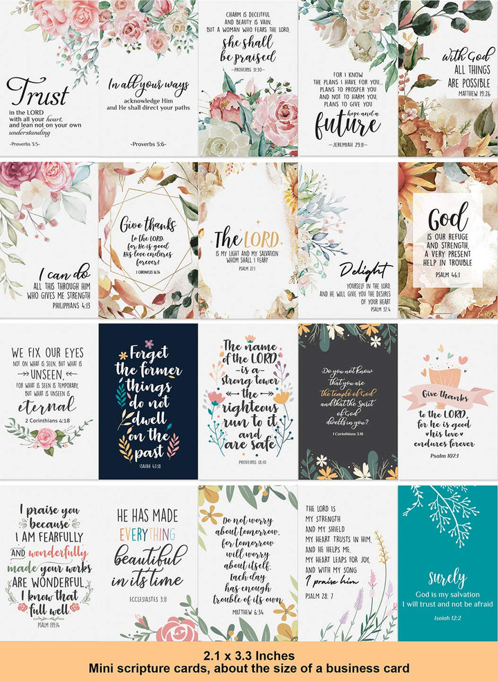 Dessie Prayer Cards - 60 Mini Scripture Cards with Assorted Bible Verses. Perfect for Women’s Bible Studies, Daily Devotional for Women and Inspirational Christian Gift for Women