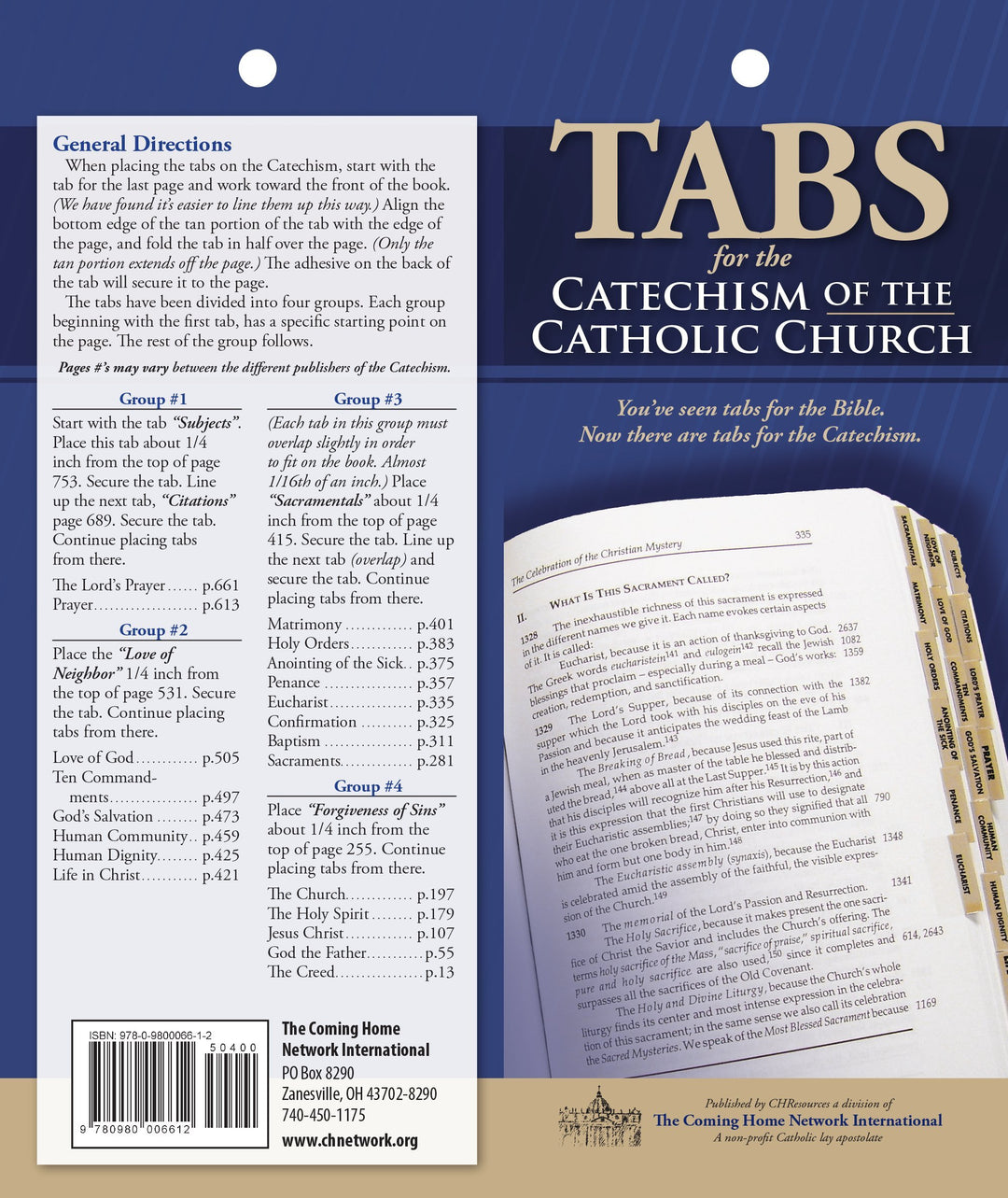 Catechism Tabs